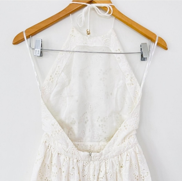ZIMMERMANN Roamer White Eyelet Backless Halter Dress 💫RARE FIND💫 size 6 - Picture 6 of 9